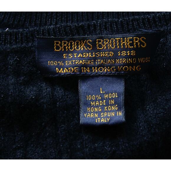 Brooks Brothers Black Italian Merino Wool Sweater with sequins size XS - Picture 4 of 4